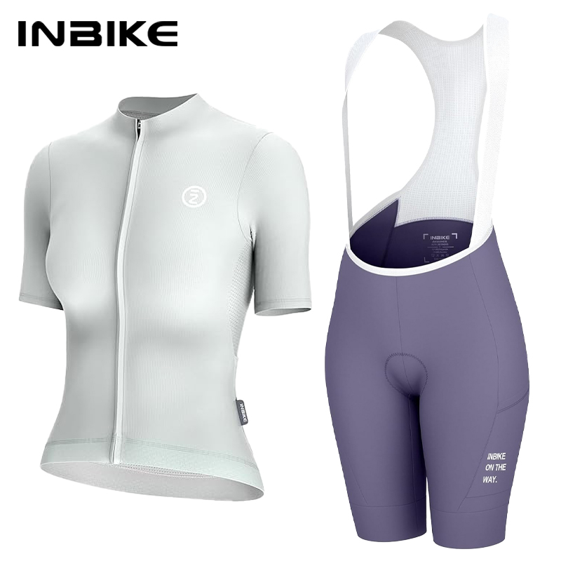 Cycling Bib Shorts - Zestaw kolarski damski INBIKE: koszulka rowerowa