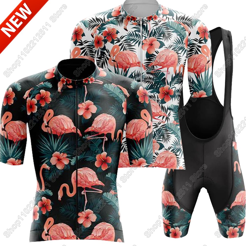 Cycling Bib Shorts - Zestaw koszulek kolarskich Flamingo 2025 odzież