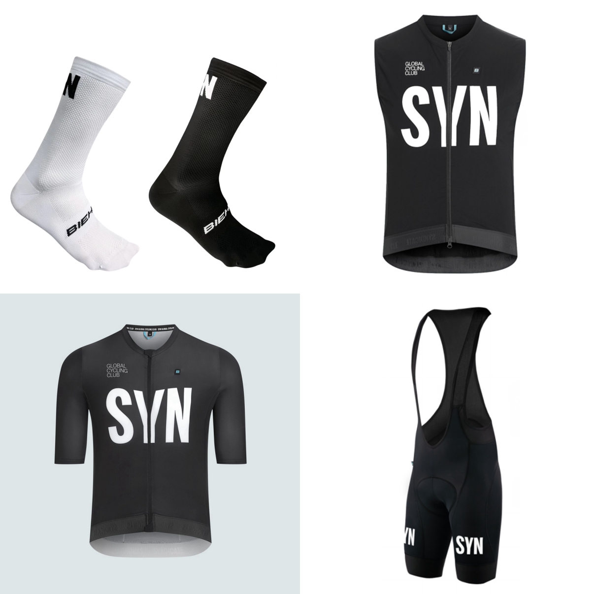 Cycling Bib Shorts - Letni strój rowerowy z krótkim rękawem